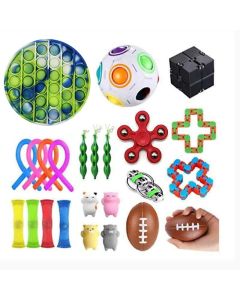 PRO 24st Fidget Pop it Toys Set pack för barn och vuxna
