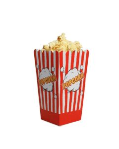 Popcornbägare 0,9 liter - Röd/Vit