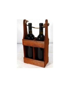 Låda Vinflaska 2 flaskor Trä 21x11x36 cm