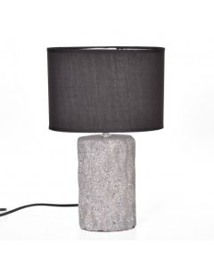Lampa bord grå/svart keramik 34 cm