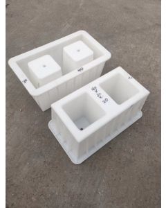 40x20x20cm White Double Hole Hollow Brick Plastic Cement Mould
