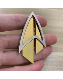 Admiral JL Picard Pin The Next Generation Communicator Gold Pin Brooches Badge Star Accessories Trek Badge Metal