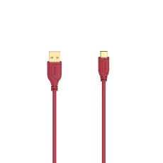Kabel USB-C Flexi-Slim USB-A-USB-C Guld Röd 0,75m