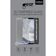 Härdat Glas 3D Full Cover Silver Samsung S8
