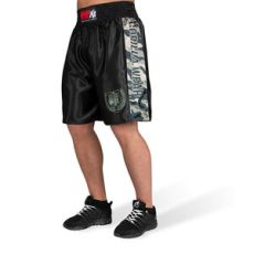 Vaiden Boxing Shorts, black/army green camo, large