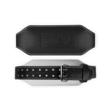6 Inch Padded Leather Belt, black/black, xlarge/xxlarge