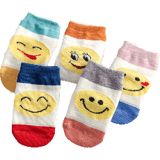 Smiley sockor 5-pack
