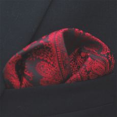 Bröstnäsduk Paisley Röd