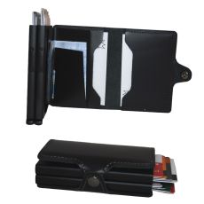 Plånbok med dubbla korthållare Safecard Svart