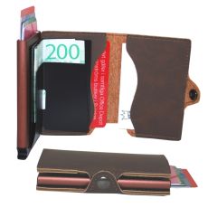 Plånbok med korthållare Safecard Konstläder mörkbrun 2