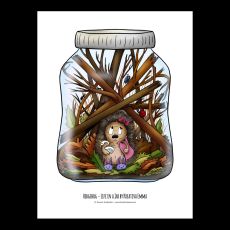 Affisch - Life in a jar, Hedgehog