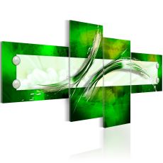 Tavla - grön  abstrakt mönster