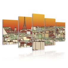 Tavla - Parisian sky in orange colour