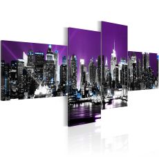 Tavla - New York on a violet background