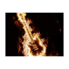 Fototapet - Flaming gitarr
