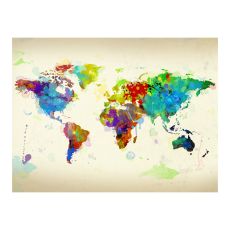 Fototapet - Paint splashes map of the World