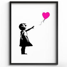 Poster - Flickan med hjärtformade ballongen - Banksy (Gatukonst, Street-art)