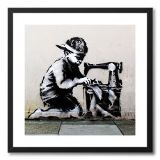 Poster - Pojken och symaskinen - Banksy (Gatukonst, Street-art)