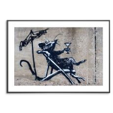 Poster - Cocktail rat - Banksy (Gatukonst, Street-art)