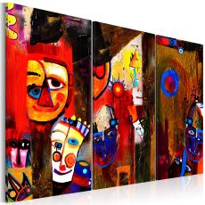 Handmålad tavla - Abstract Carnival