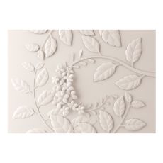 Fototapet - Paper Flowers (Cream)