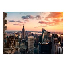Fototapet - New York: The skyscrapers and sunset