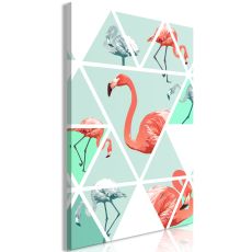 Tavla - Geometric Flamingos Vertical