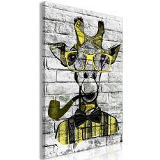 Tavla - Giraffe with Pipe Vertical Yellow