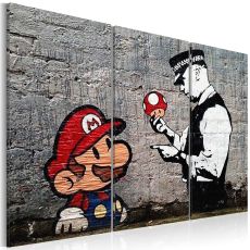 Tavla - Super Mario Mushroom Cop by Banksy