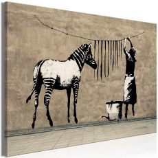 Tavla - Banksy: Washing Zebra on Concrete Wide