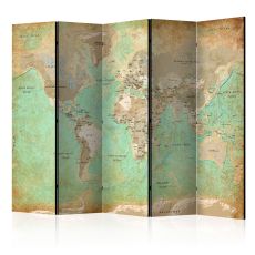 Rumsavdelare - Turquoise World Map 