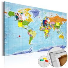Anslagstavla - World Map: Countries Flags