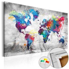 Anslagstavla - World Map: Grey Style