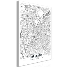 Tavla - Map of Brussels Vertical