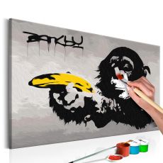 Måla din egen tavla - Monkey (Banksy Street Art Graffiti)