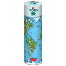 World Map Puzzle in a tube 500 bitar