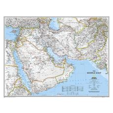 Mellanöstern Väggkarta NGS