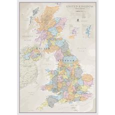 Storbritannien Väggkarta Maps Int Classic Political