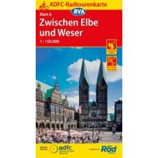 6 Cykelkarta Tyskland Zwischen Elbe und Weser 1:150.000