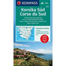 2251 Kompass Södra Korsika, Set om 3 kartor