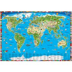 Världskarta för barn Kartförlaget