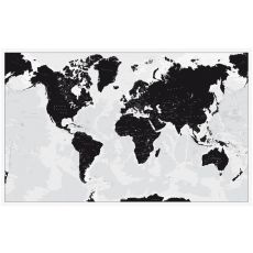 Världen svartvit Norstedts 136x85cm med ram