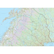 Norra Norrland Väggkarta 137,5x98cm