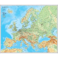 Europa väggkarta Kartförlaget 1:5,5 milj FYS 98x82cm med ram