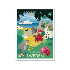 Gotland City Poster 21x30cm