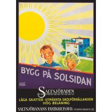 Bygg på Solsidan Saltsjöbaden, affisch 21x30cm