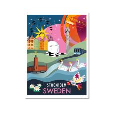Stockholm City Poster 21x30cm