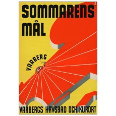 Varberg från ovan sommarens mål, affisch 21x30cm
