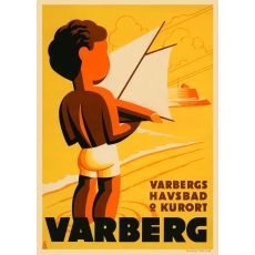 Varberg seglarpojke 1937, affisch 21x30cm