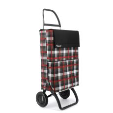 Shoppingvagn Rolser RG Scottish röd fyrkantig Retro väska